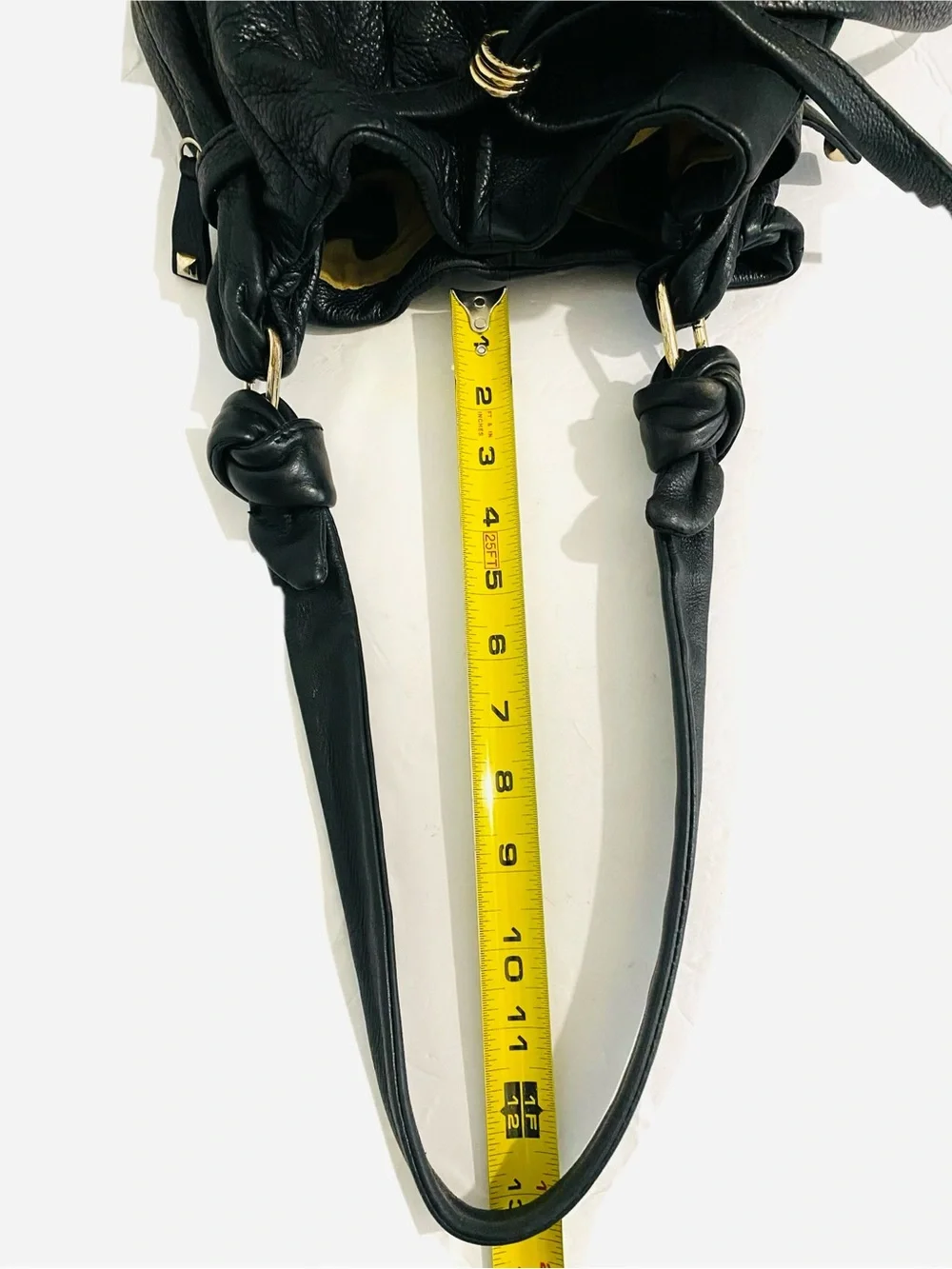 Vintage 90s Black Leather Hobo Shoulder Bag Elliott Luca Boho Southwestern Cinch